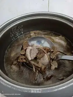 Old ducks tea and mushroom soup
