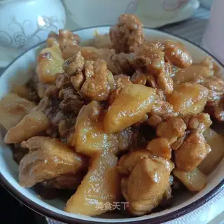 Chicken calf and potatoes
