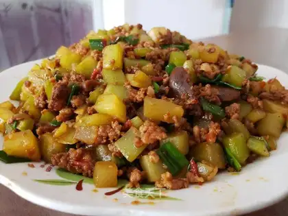 Fried meat