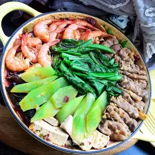 Shrimp fat ox spicy pan