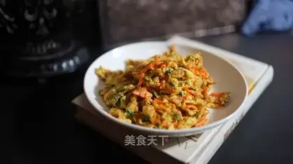 Carrot onion fried eggs