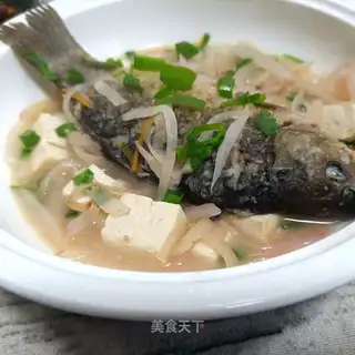 The radish poach soup