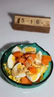 Corn carrots and eggs
