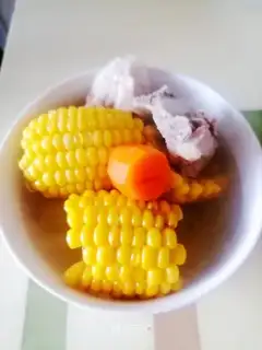 Carrot corn bone soup