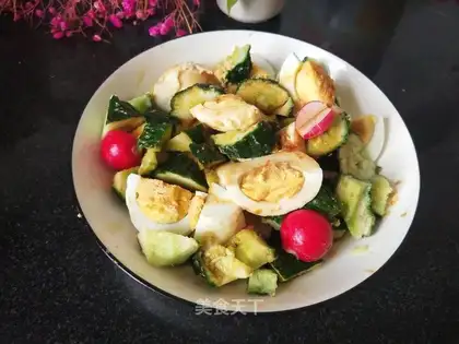 Garlic greasy eggs