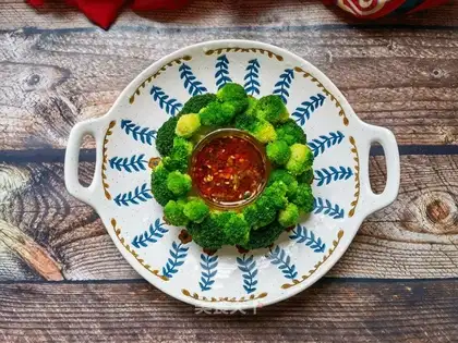 The broccoli with ten casserole garlic juice