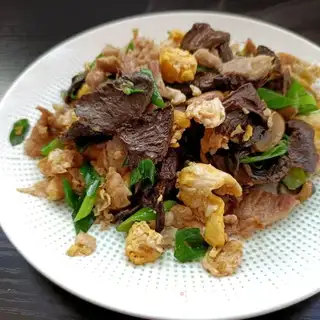 Eggs and pine mushrooms