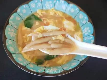 Tomato pasta fish soup