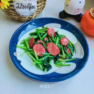 Red sausage spinach