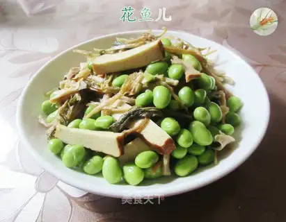 Scrambled and dried beans