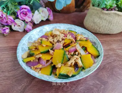 Onion pumpkin chicken