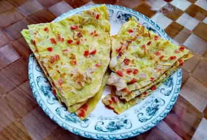 Onion ham eggcake