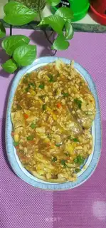 Meat and eggplant