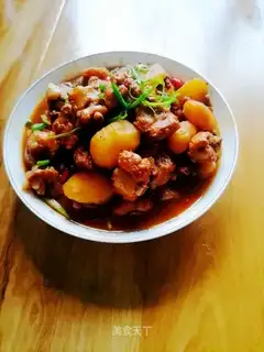 Potato burn ribs
