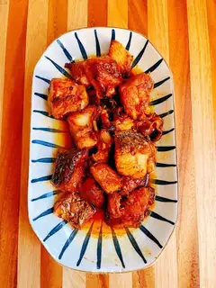 Red-burned fish
