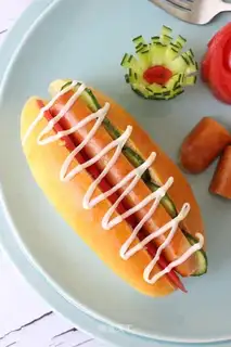 German sausage hot dog