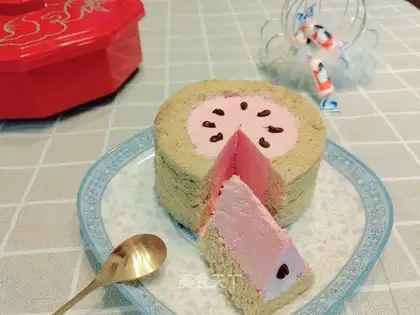 Watermelon ice cream cake