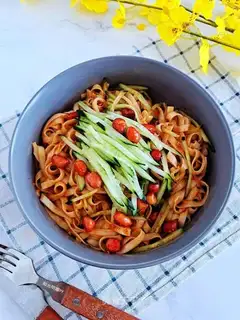 Soy sauce and noodles