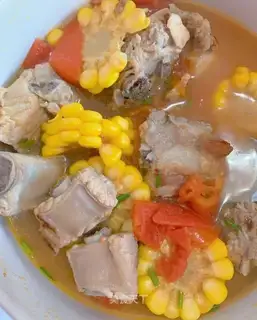 Corn steak soup
