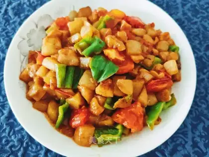 Potato peppers and pastry
