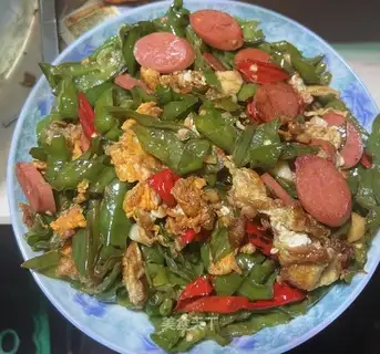 Pepper ham and eggs