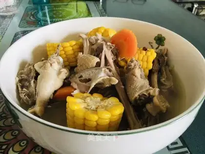 Corn carrot and chicken