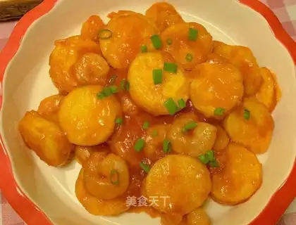 Shrimp burns Japanese tofu