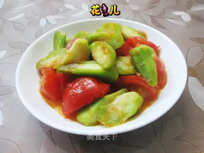 Tomatoes with a pickle