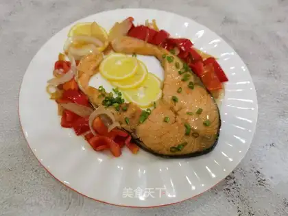 Fried salmon