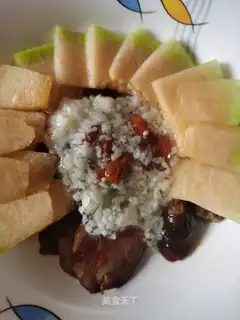 Scrambled melon varnished sausage