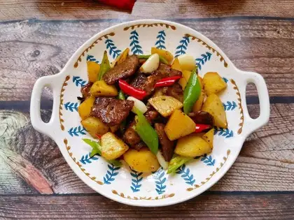 Potato, snowflake steak
