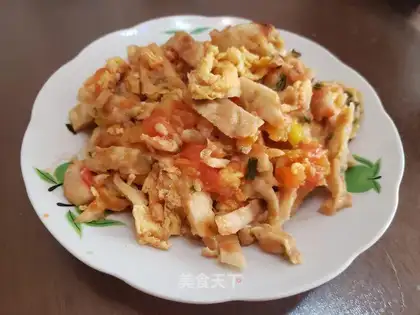 Tomato egg pancakes