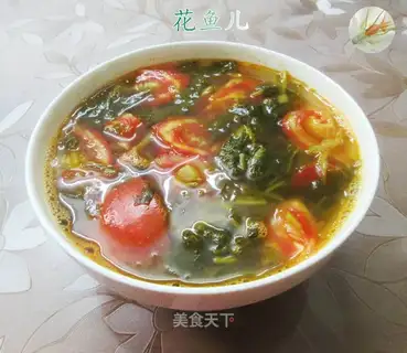 Pickles and tomato soup