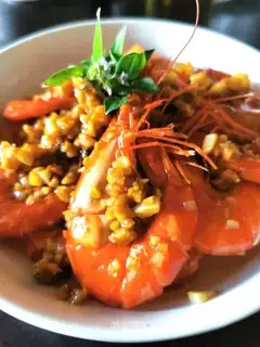Garlic black tiger shrimp