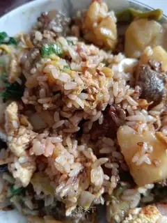 Potato beef gravy