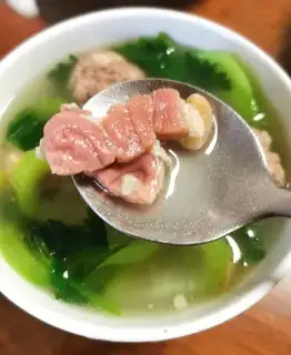 Spamball melon soup