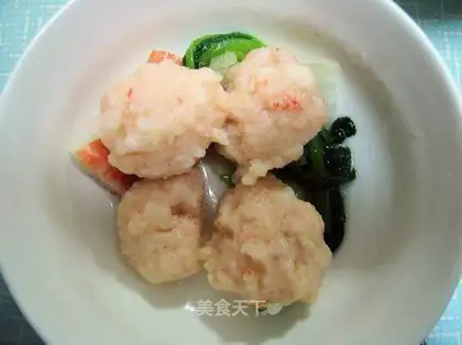 Homemade shrimp meatballs