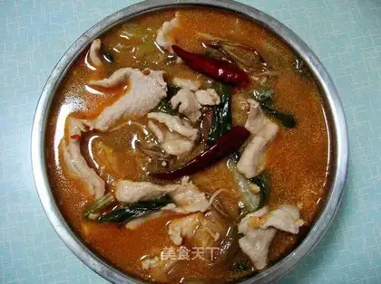 boiled pork slices