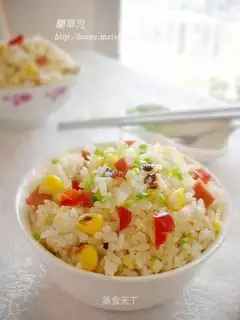 Fresh mushroom corn rice