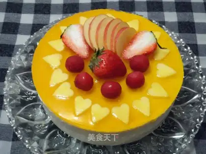 Peach mousse cake
