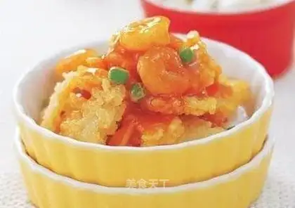 Strange crispy rice and shrimp