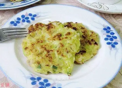 cabbage, salted pork and minced egg cake