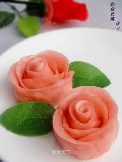 Red pink roses