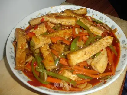 Fish-flavored tofu strips