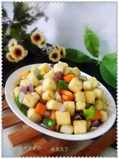 stir-fried diced steamed buns