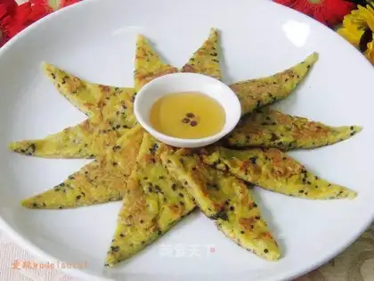 Black sesame sweet potato egg cake