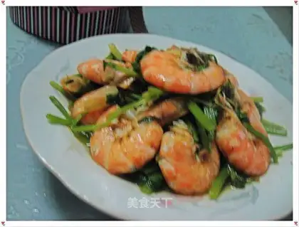 stir-fried shrimp with celery