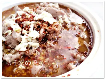 Spicy tofu pudding pork slices