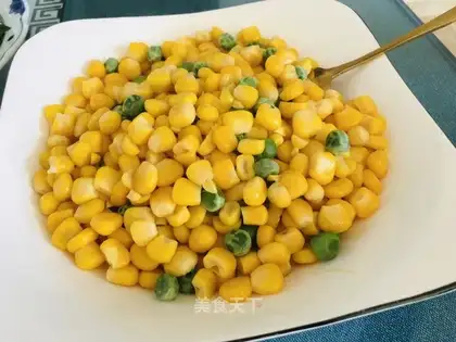 Peaches fried corn