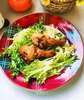 Onion roasted chicken leg